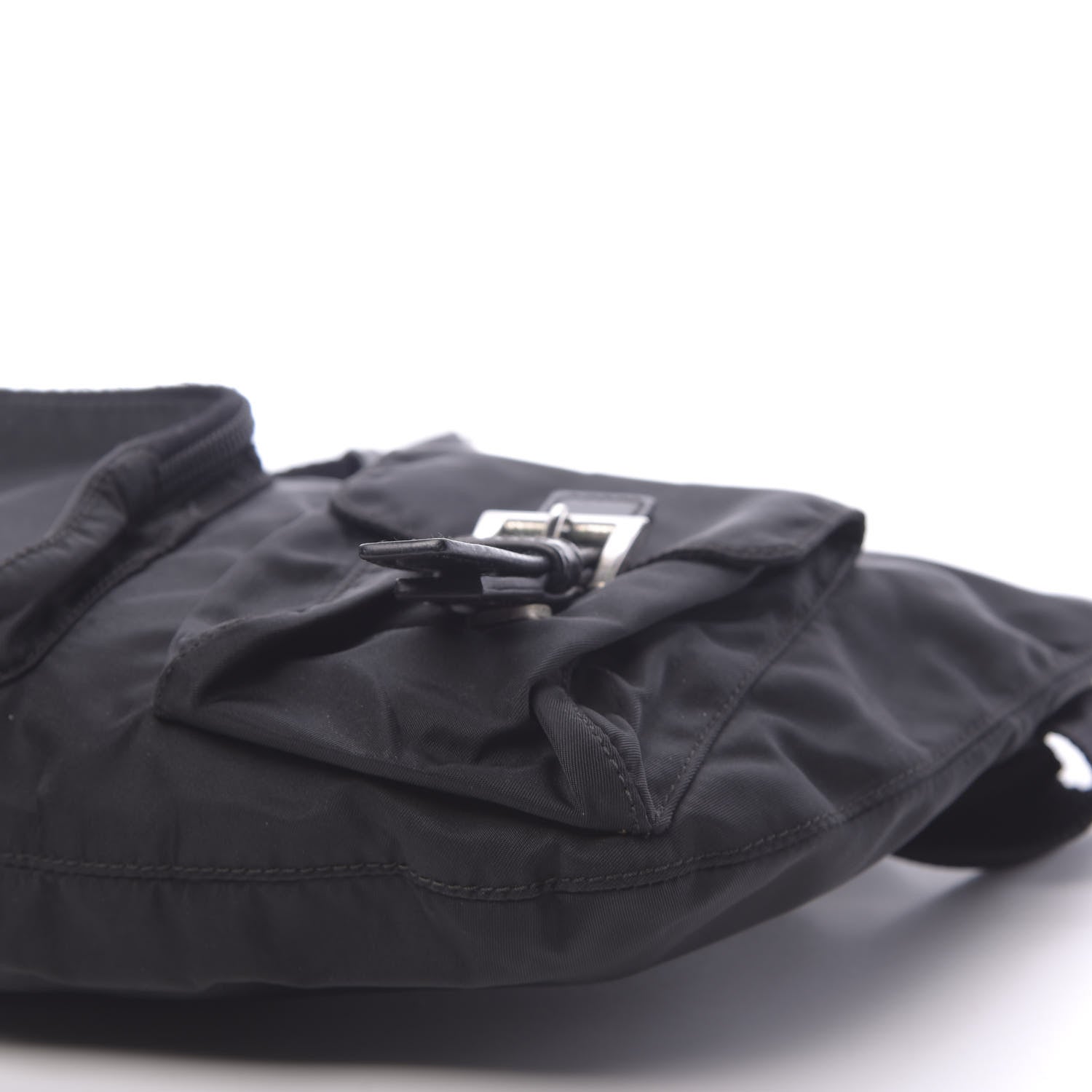 Prada Tessuto Nylon Saffiano Belt Bag Black 10 of 12