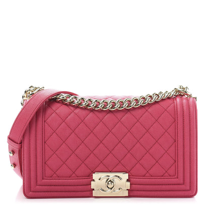 Chanel Caviar Quilted Medium Boy Flap Fuchsia 1 of 10