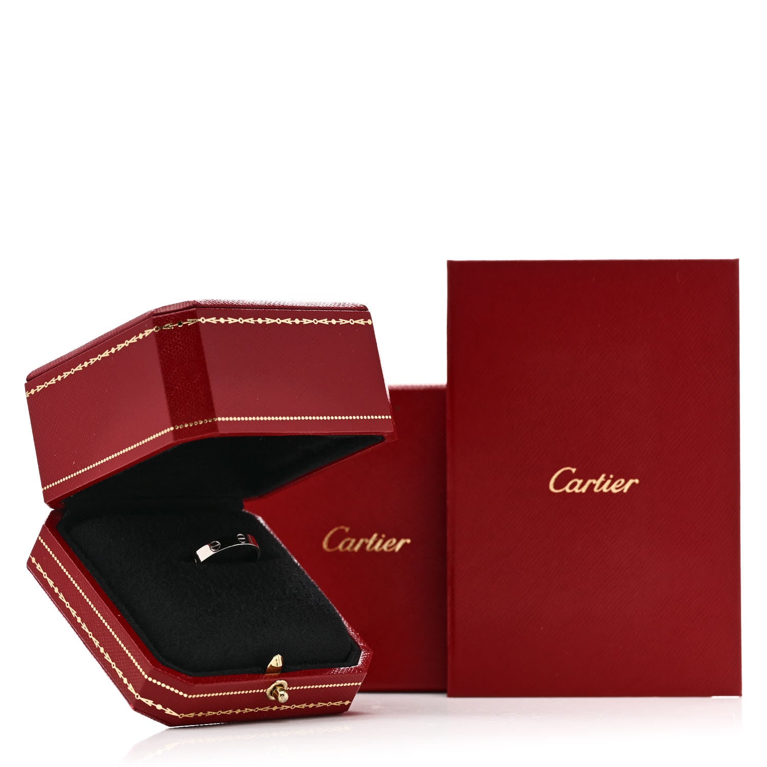 Cartier 18K White Gold 3.5mm LOVE Wedding Band Ring 57 8 3 of 6