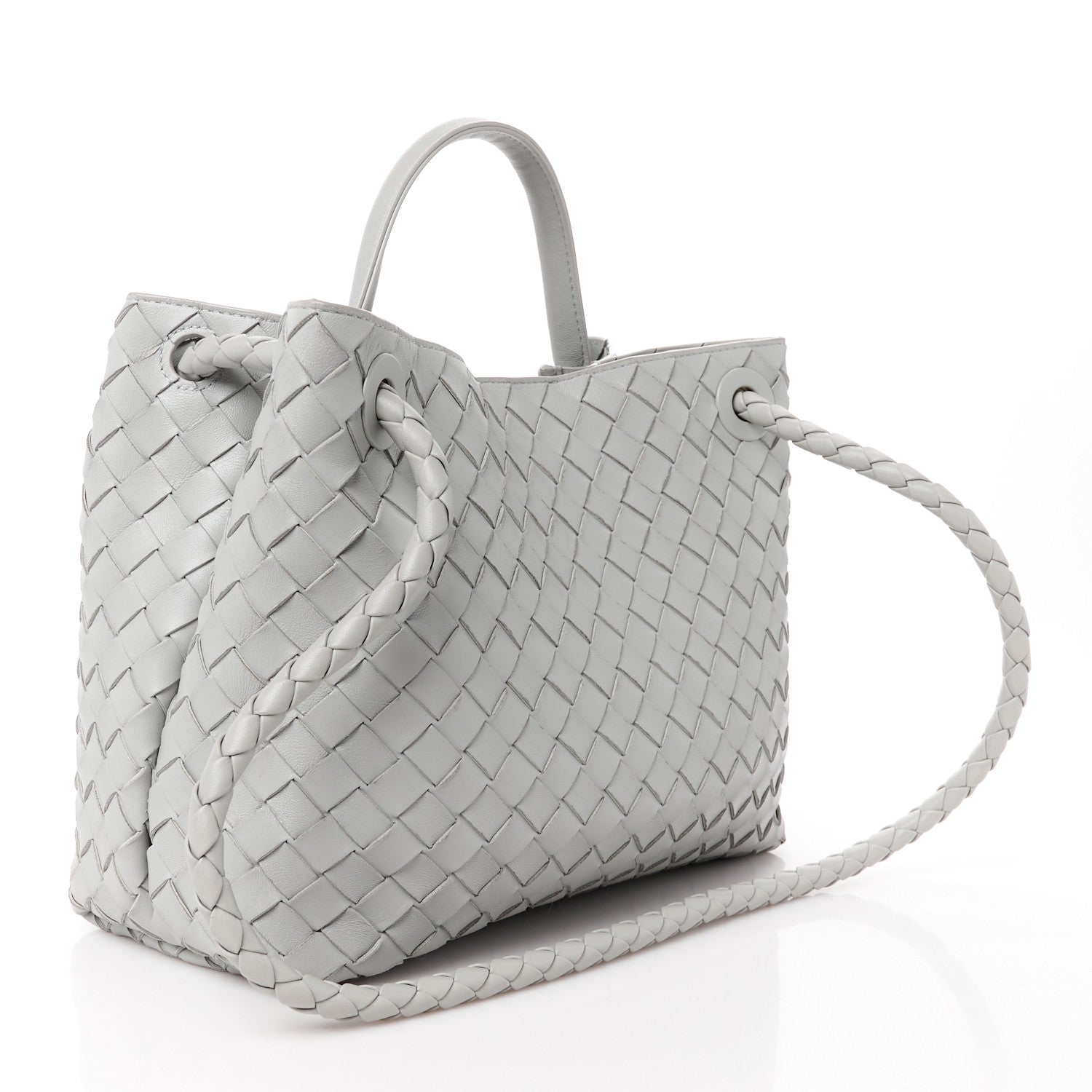 Bottega Veneta Nappa Intrecciato Medium Andiamo Shoulder Bag Sterling 3 of 10