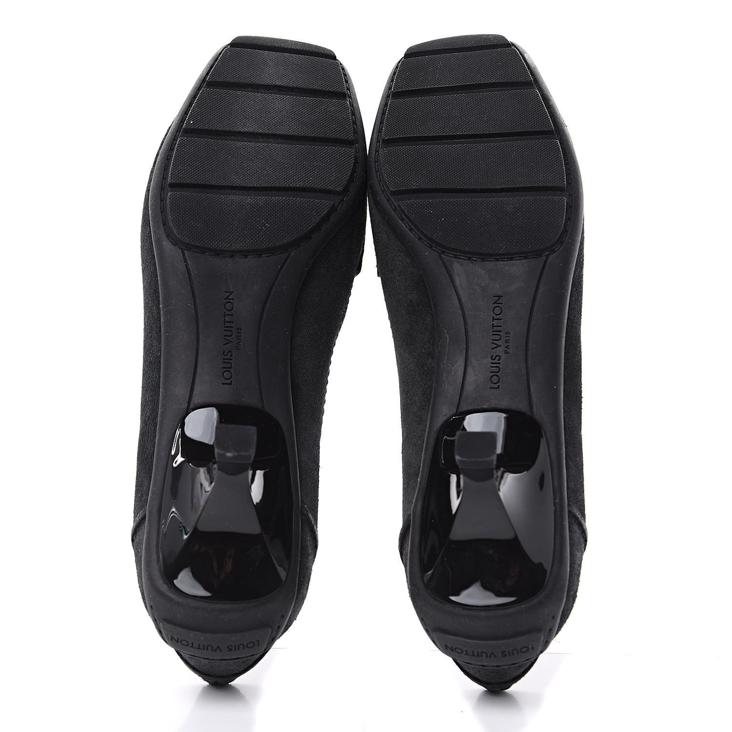 Suede Loafer Pump 41 Black