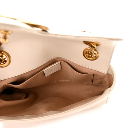Gucci Calfskin Matelasse Mini GG Marmont Shoulder Bag White 5 of 10