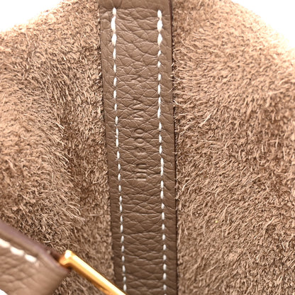 Hermes Taurillon Clemence Picotin Lock 18 PM Etoupe 7 of 10