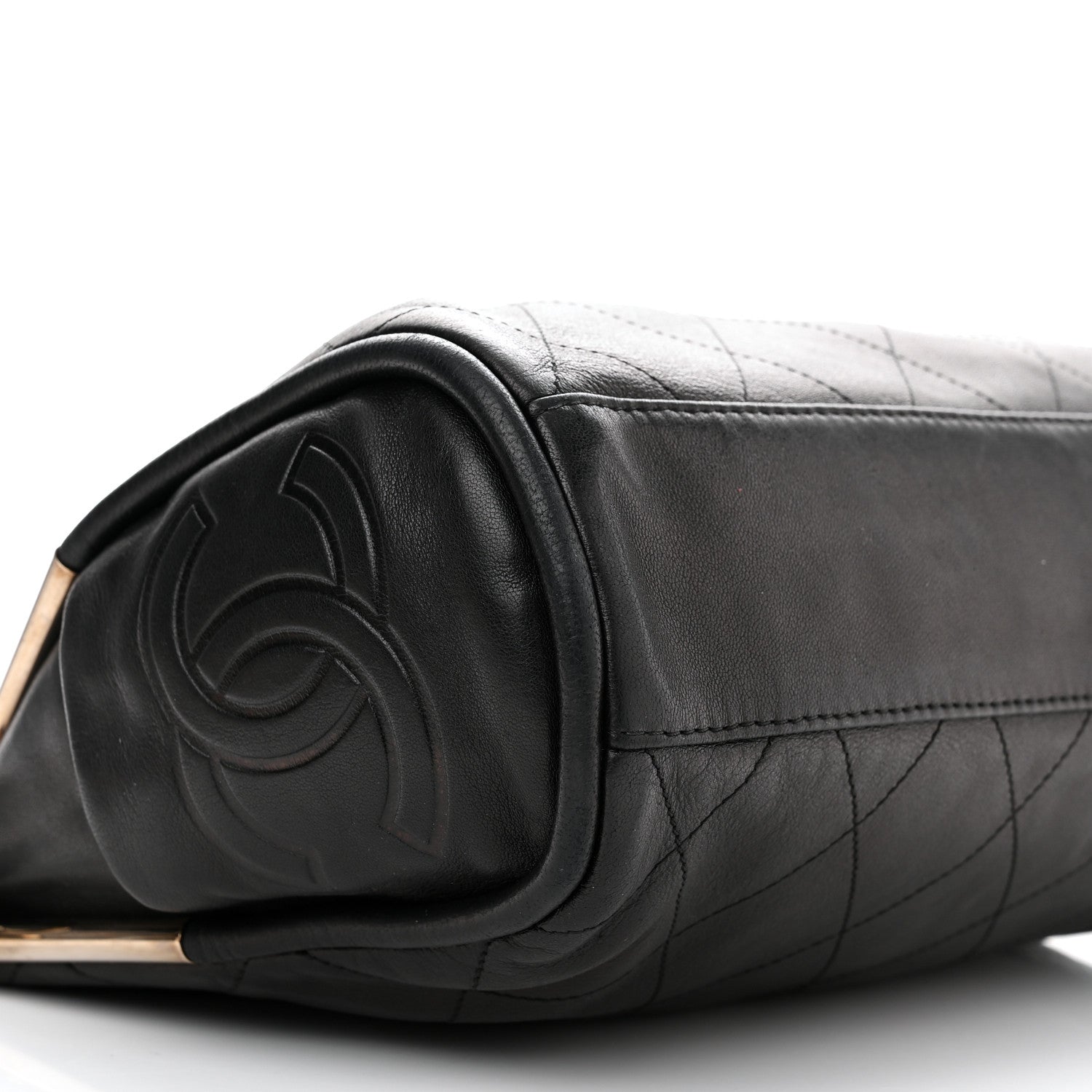 Chanel Lambskin Stitched Medium Ultimate Soft Tote Black 9 of 13
