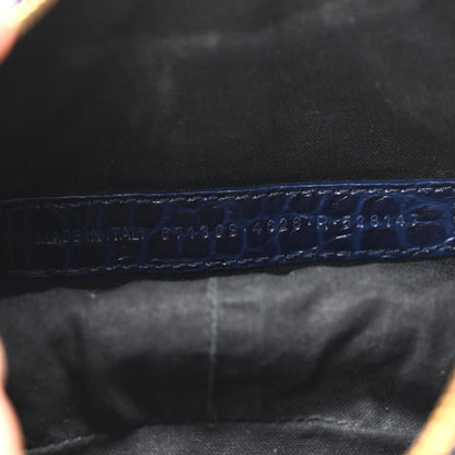 Balenciaga Extra Supple Calfskin Crocodile Embossed Le Cagole Shoulder Bag XS Indigo 8 of 11