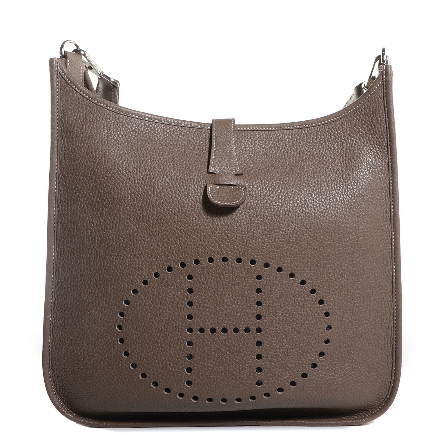 Hermes Taurillon Clemence Evelyne III GM Etoupe 1 of 13