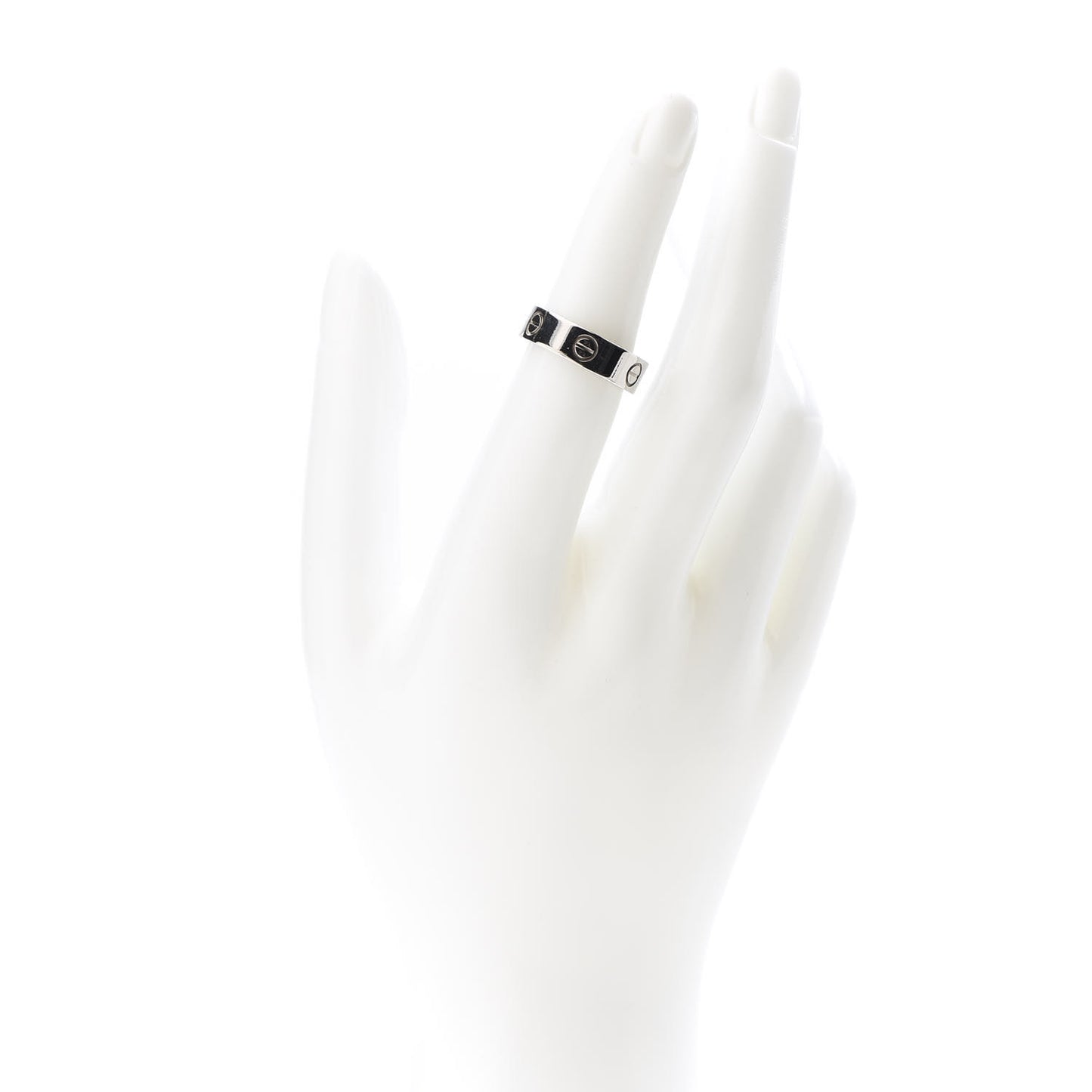 18K White Gold 5.5mm LOVE Ring 53 6.25