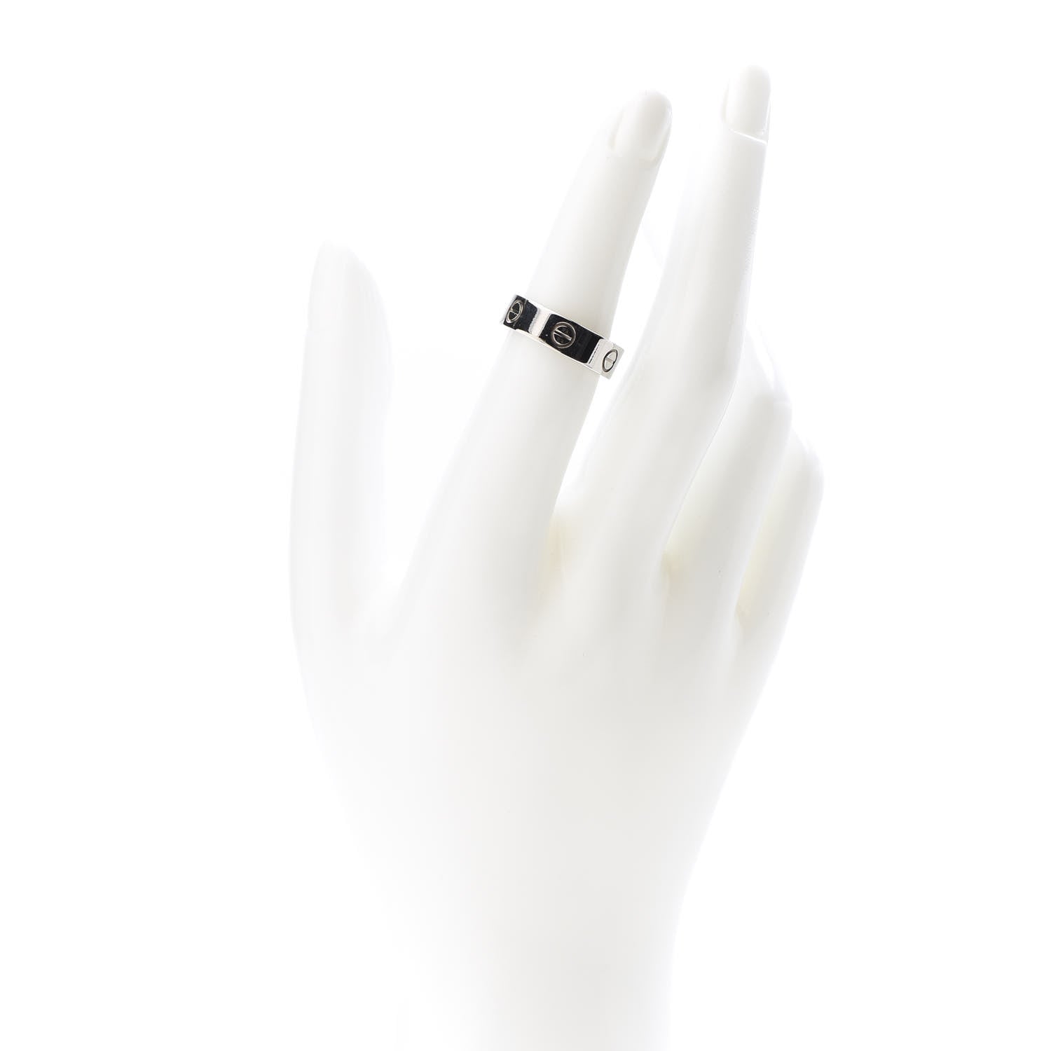 Cartier 18K White Gold 5.5mm LOVE Ring 53 6.25 2 of 4