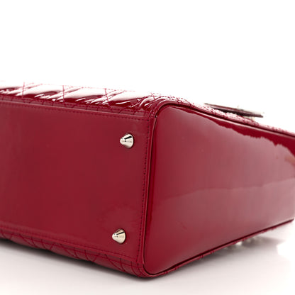 Christian Dior Patent Cannage Medium Lady Dior Burgundy Red 10 of 10