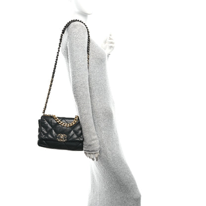 Chanel Lambskin Quilted Medium Chanel 19 Flap Black 2 of 10