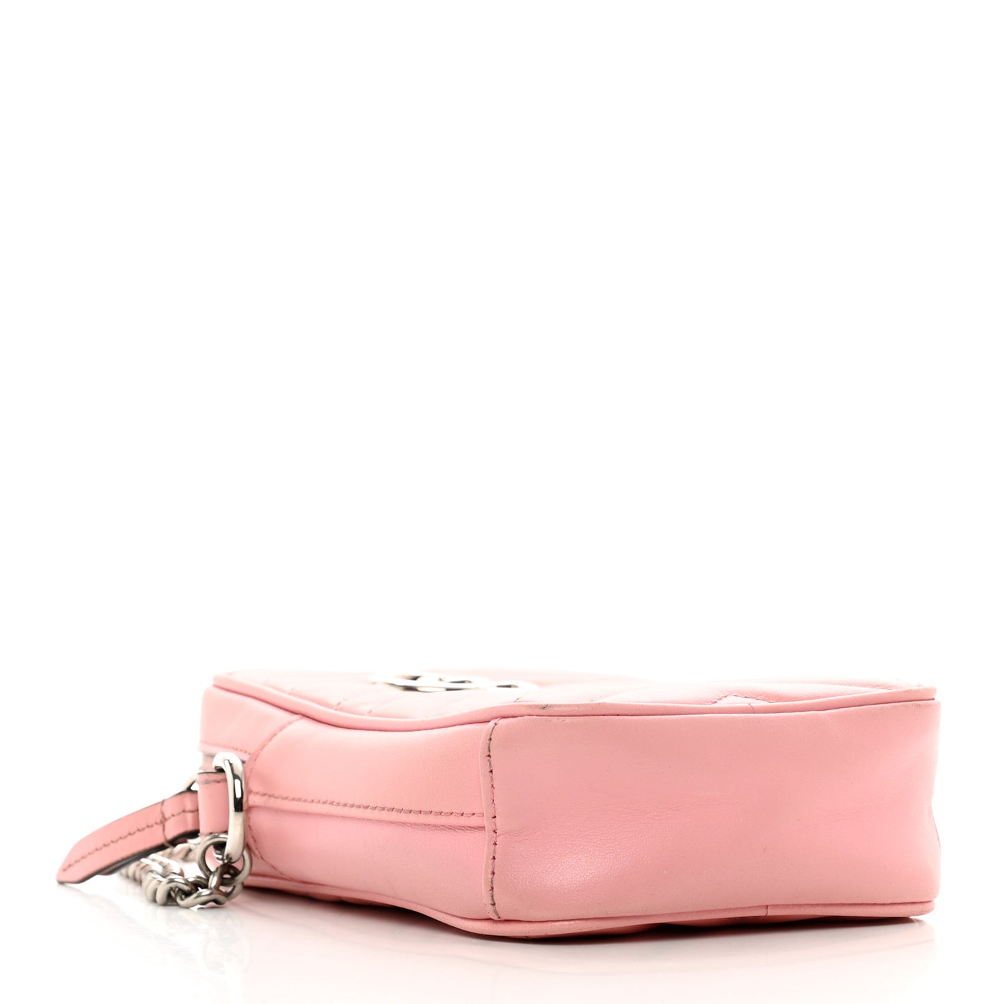 Calfskin Matelasse Mini GG Marmont Crossbody Bag Wild Rose