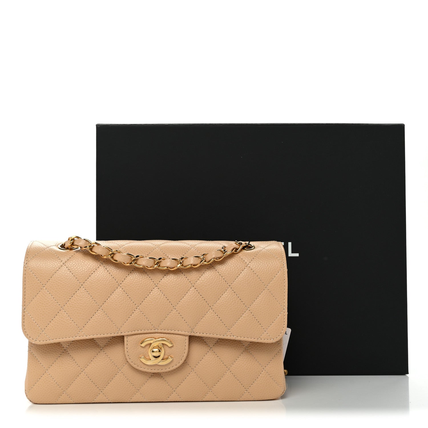Chanel Caviar Quilted Small Double Flap Beige 11 of 11