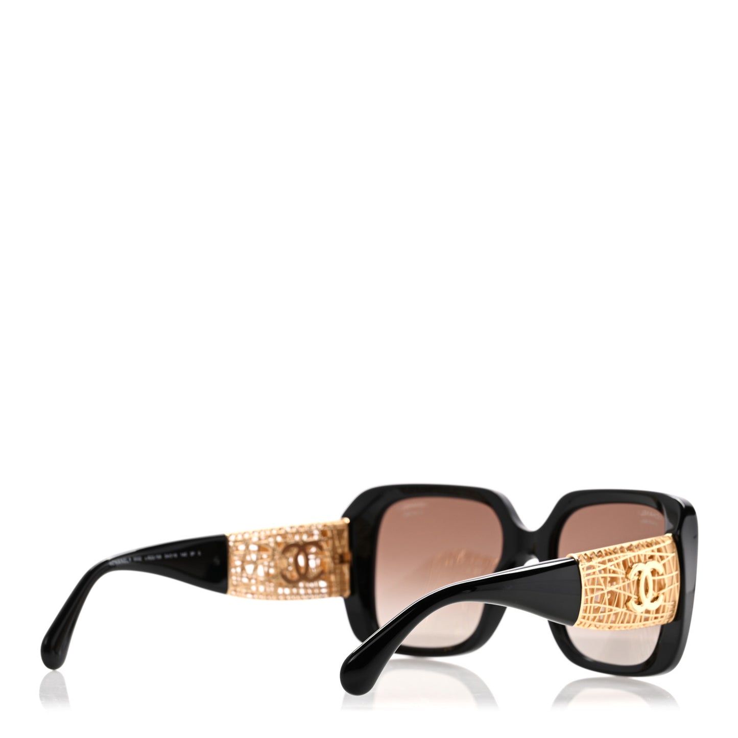 Acetate Metal Polarized Square Sunglasses 5532 Black
