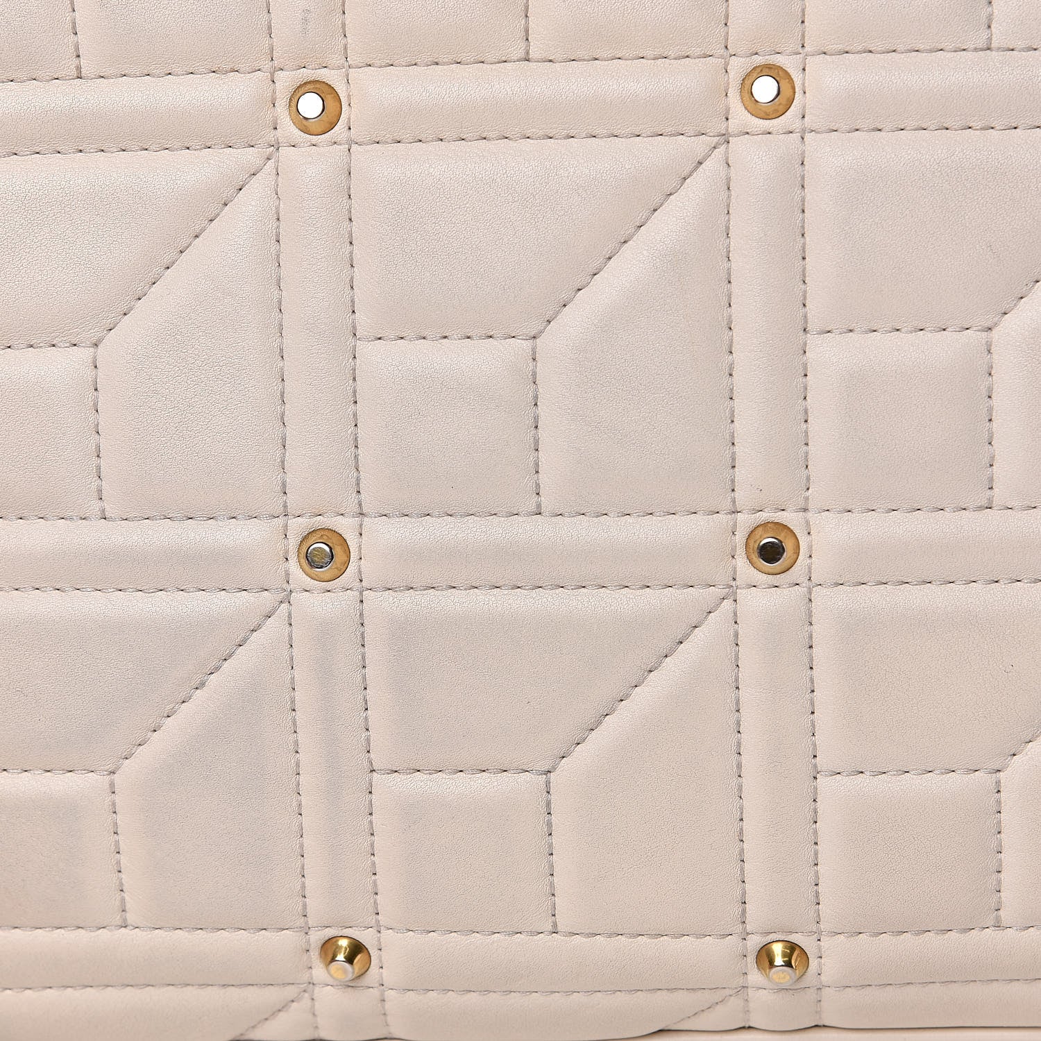 Gucci Calfskin Matelasse Studded Medium GG Marmont Shoulder Bag White 14 of 17
