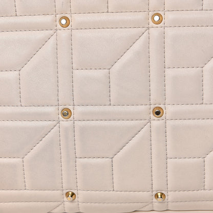 Gucci Calfskin Matelasse Studded Medium GG Marmont Shoulder Bag White 14 of 17