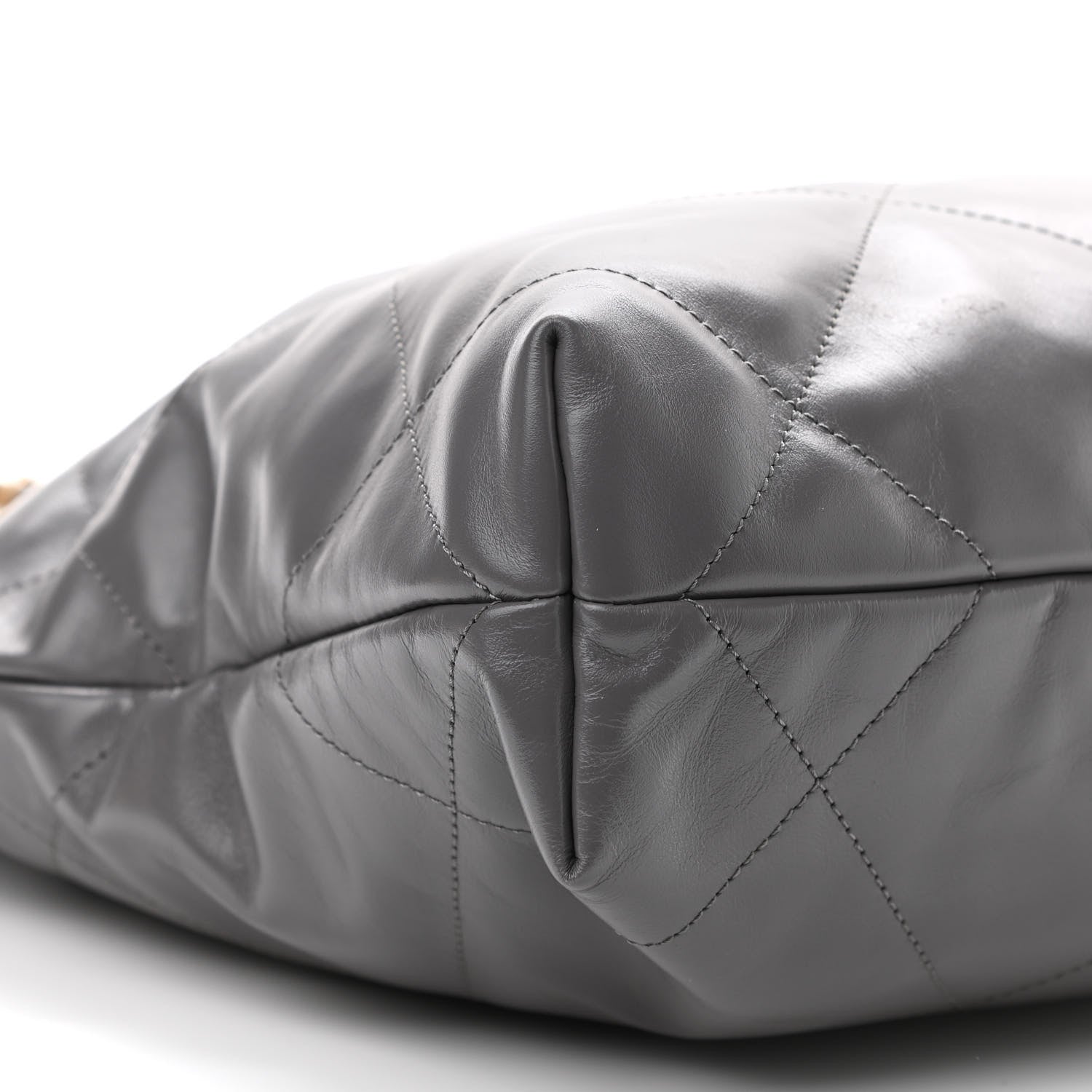 Chanel Shiny Calfskin Quilted Small Chanel 22 Grey 10 of 12