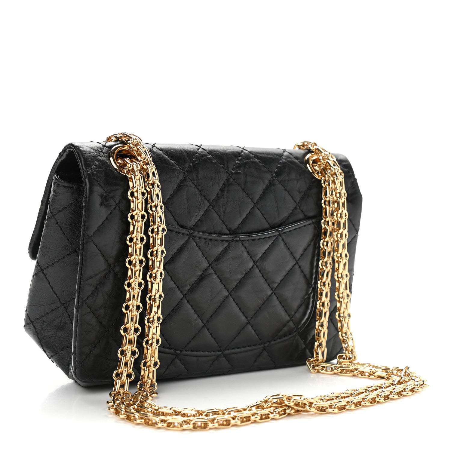 Chanel Aged Calfskin Quilted 2.55 Reissue Mini Flap Black 4 of 9