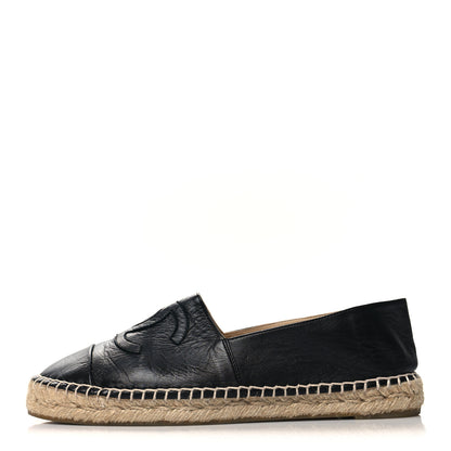 Chanel Lambskin CC Espadrilles 41 Black 1 of 10