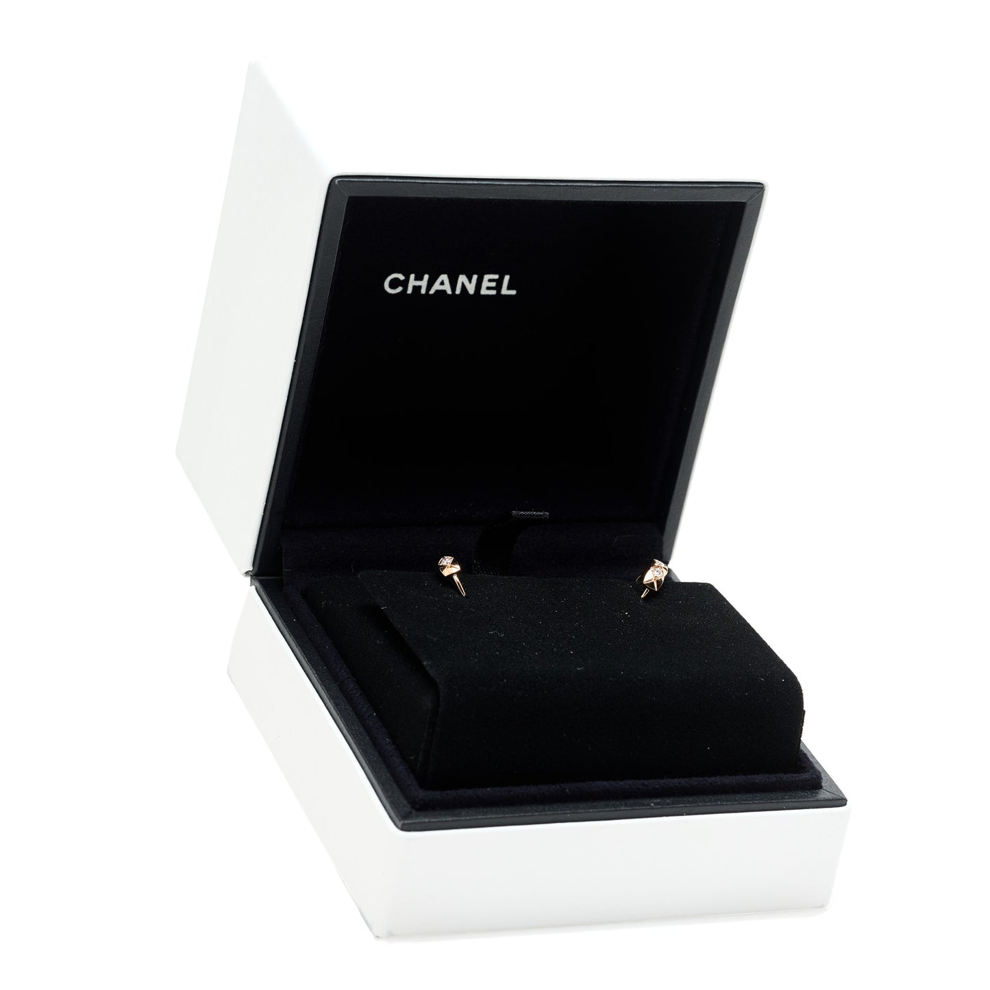 18K Beige Gold Diamond Coco Crush Ear Cuff Earrings