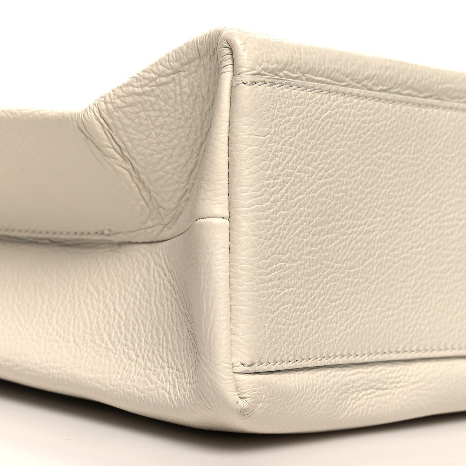 Balenciaga Calfskin Medium Logo North South Shopping Tote White 9 of 10