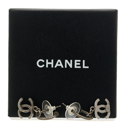 Chanel Ruthenium Twisted CC Drop Earrings 5 of 5