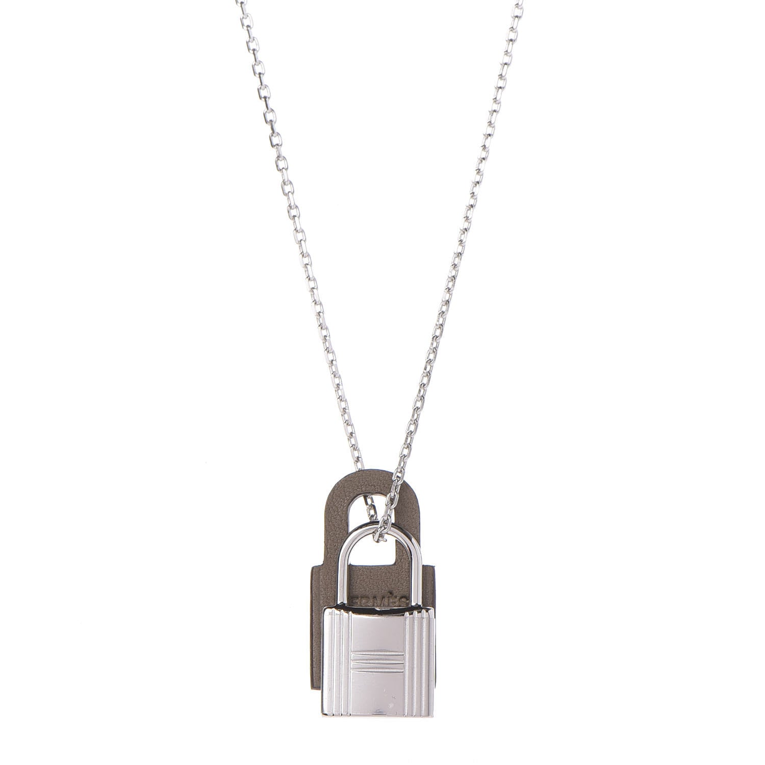 Hermes Swift O'Kelly Pendant Necklace Etoupe 1 of 6