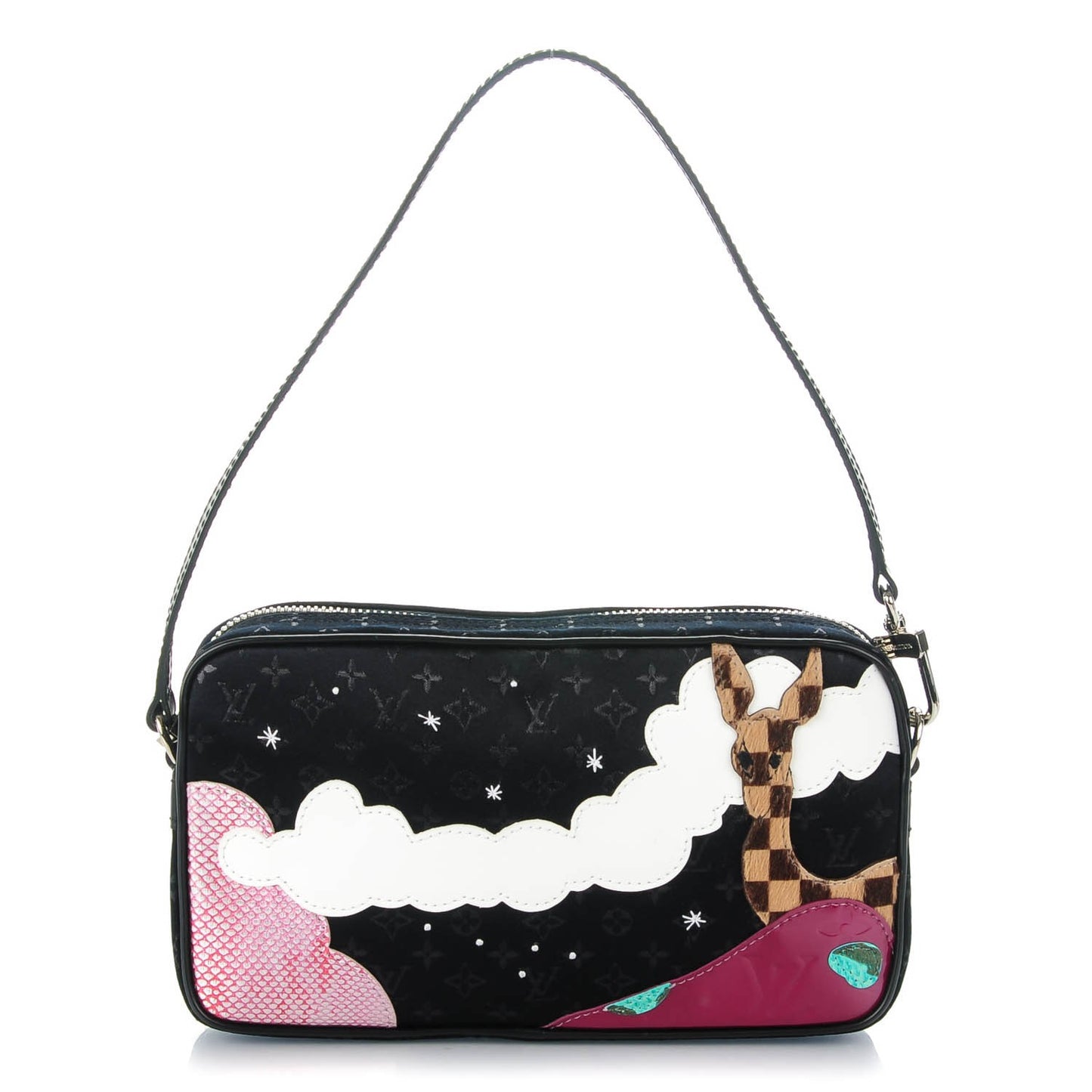 Satin Mini Monogram Conte De Fees Pochette Black