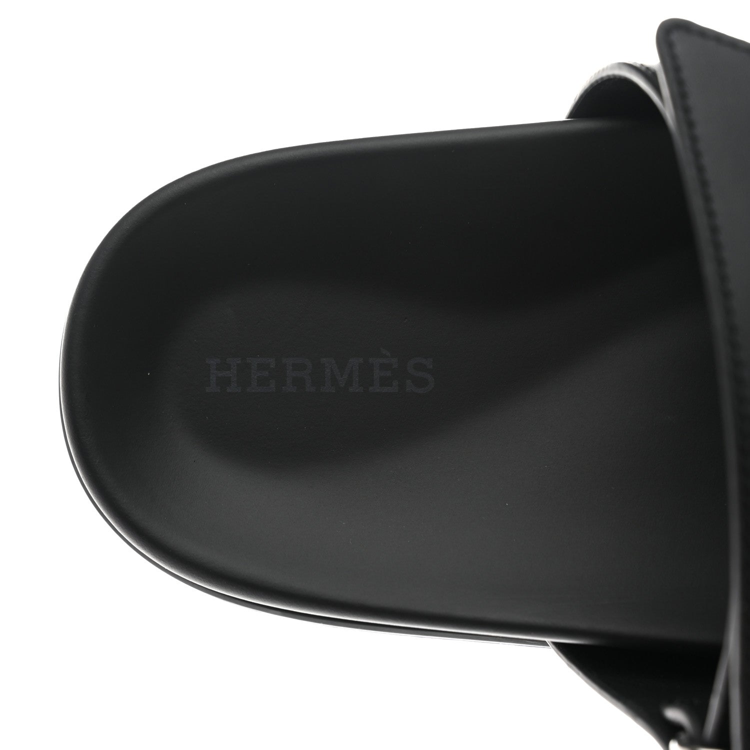 Hermes Calfskin Womens Chypre Sandals 38 Black 7 of 9