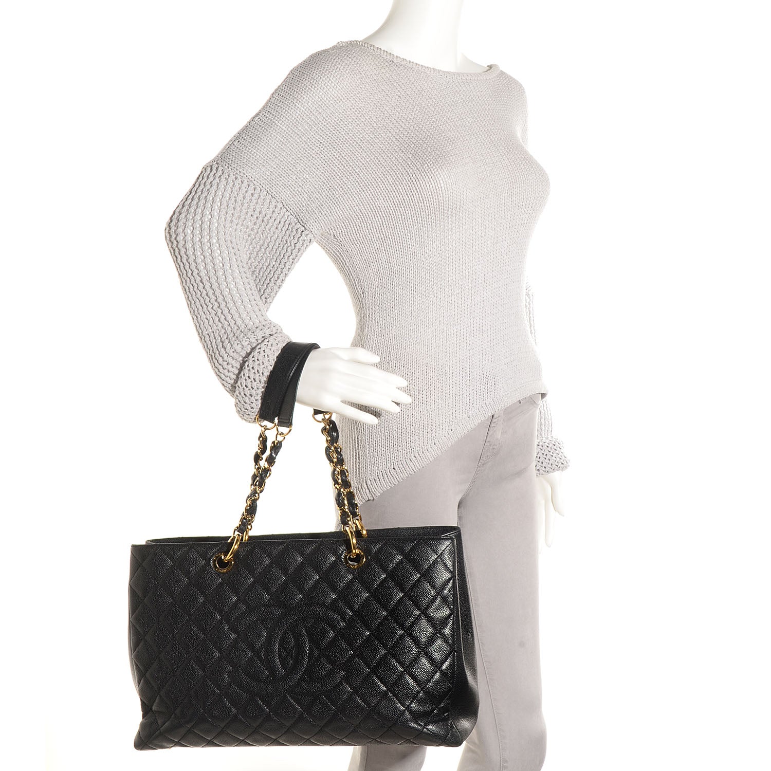 Chanel Caviar XL Grand Shopping Tote GST Black 2 of 7