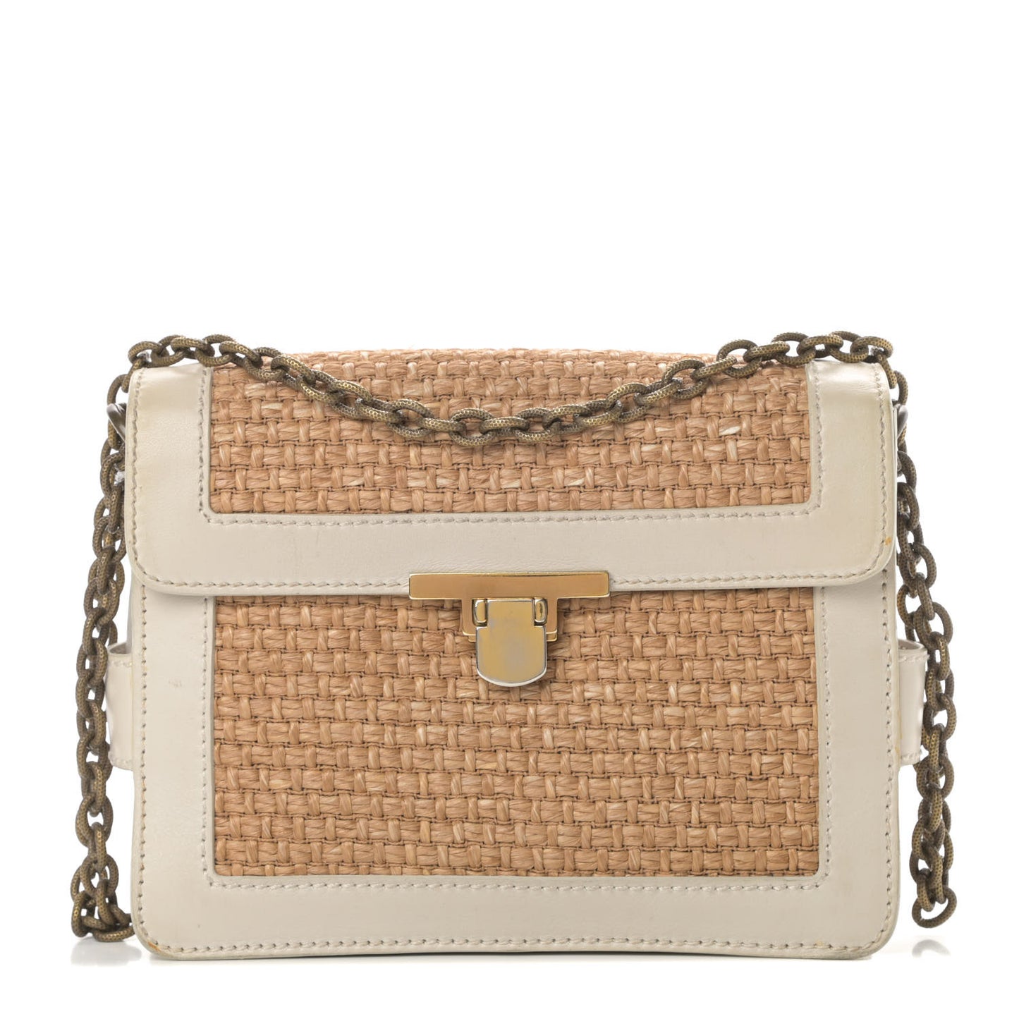 Straw Shoulder Bag Beige