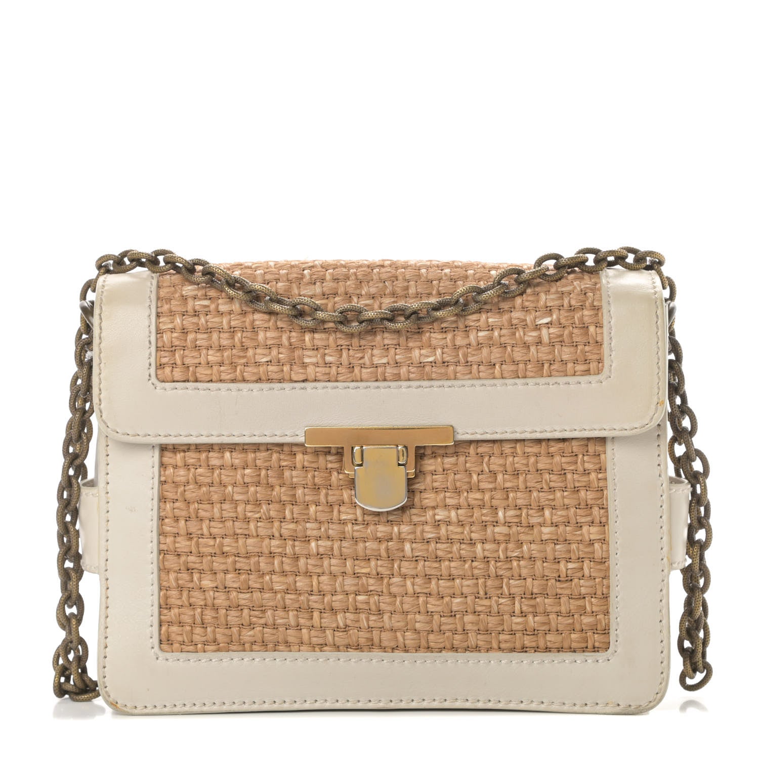 Lanvin Straw Shoulder Bag Beige 1 of 15