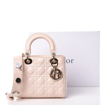 Christian Dior Lambskin Cannage Small Lucky Badges My Lady Dior Pink 25 of 25