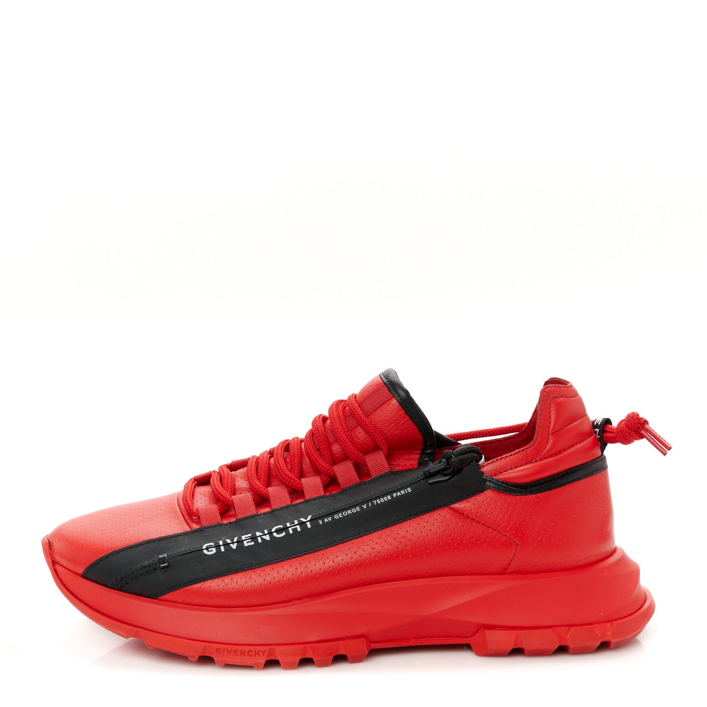 Calfskin Spectre Low Runners Sneakers 41 Red Black