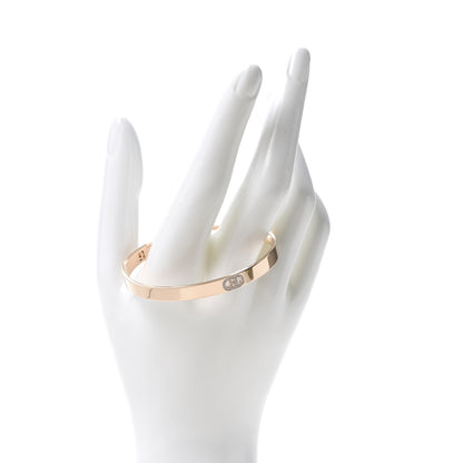 Hermes 18K Rose Gold Diamond PM H D'Ancre Bracelet SH 2 of 6