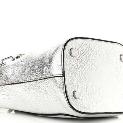 Alexander Wang Metallic Pebbled Calfskin Riot Bucket Bag Silver 9 of 10