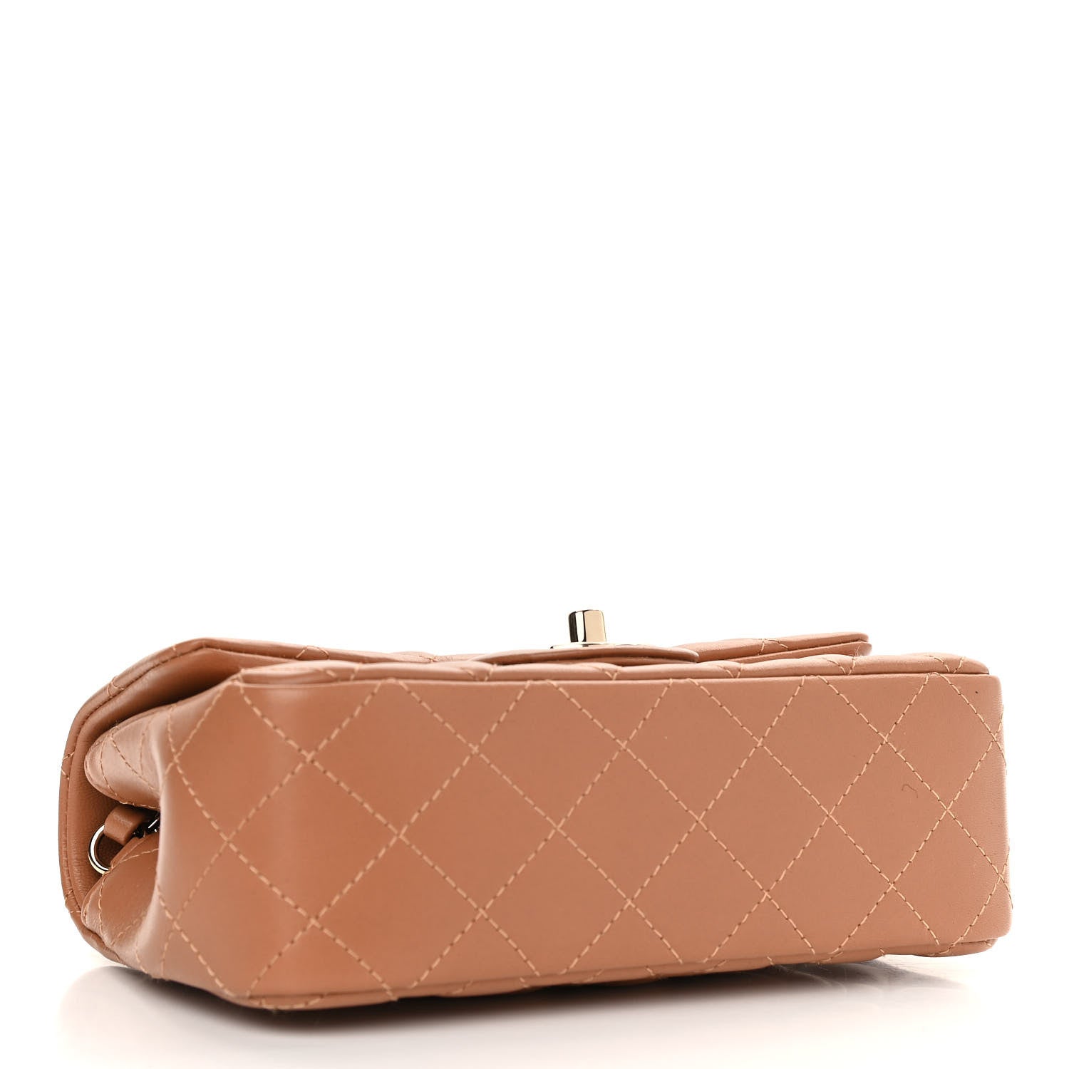 Chanel Lambskin Quilted Mini Rectangular Flap Brown 4 of 11