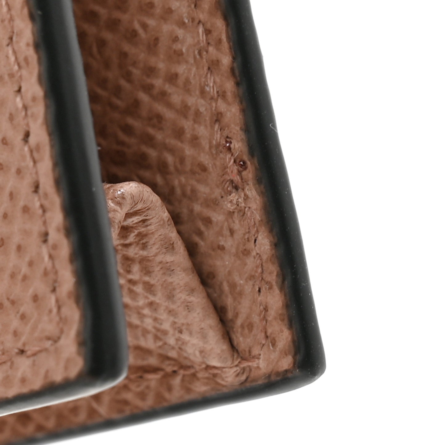 Grained Calfskin Saddle Card Holder Fard