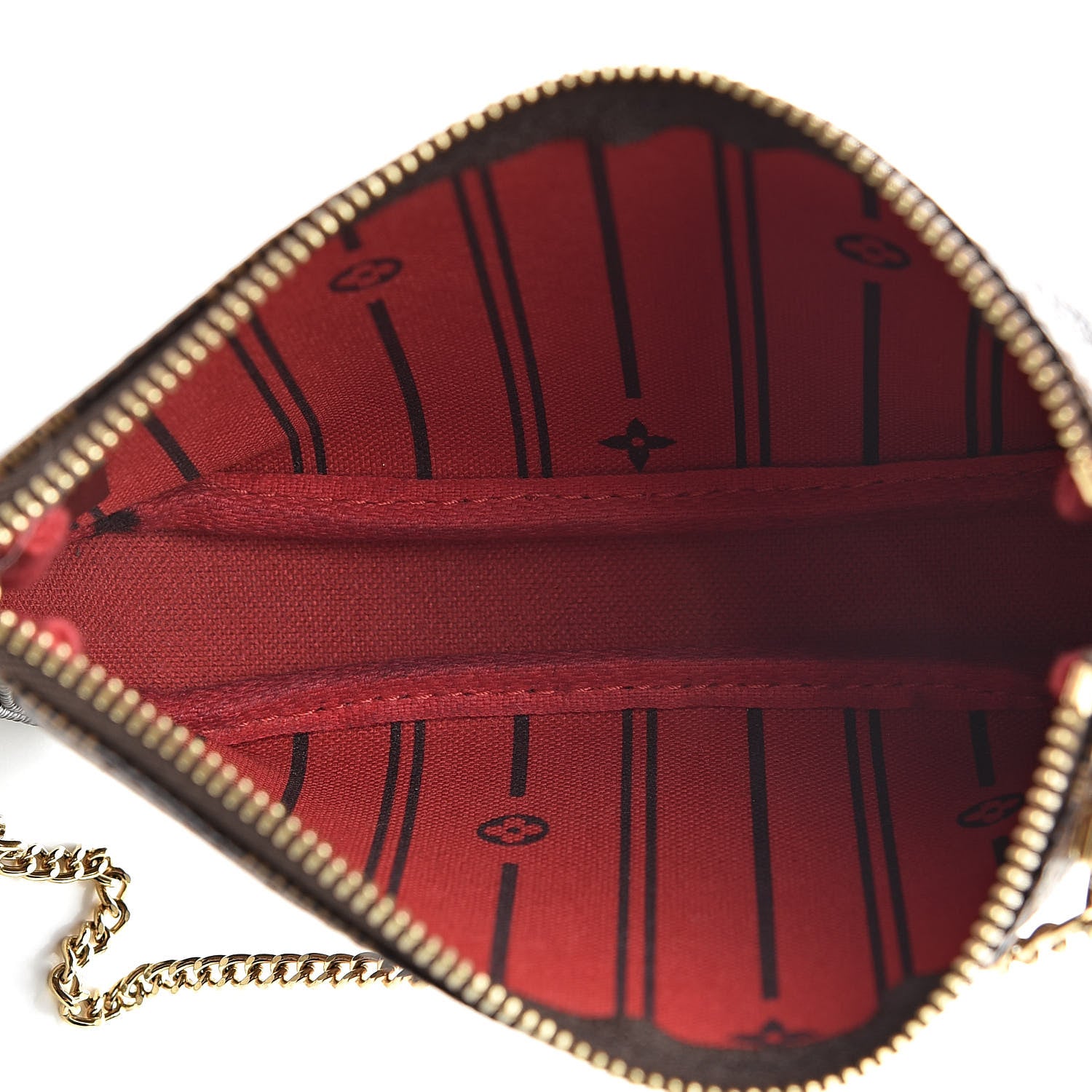 Louis Vuitton Damier Ebene Complice Trunks and Bags Mini Pochette Accessories Red 5 of 7
