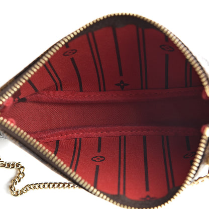Louis Vuitton Damier Ebene Complice Trunks and Bags Mini Pochette Accessories Red 5 of 7