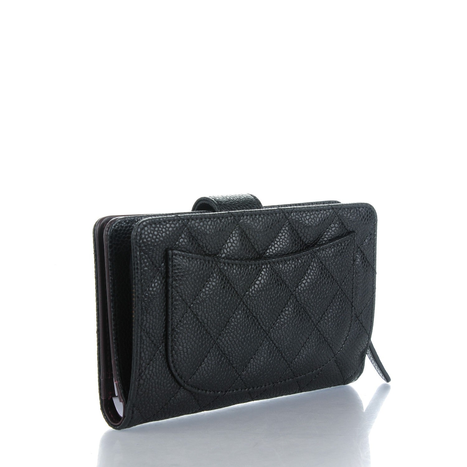 Chanel Caviar Quilted Zipped Pocket Wallet Black 3 of 8