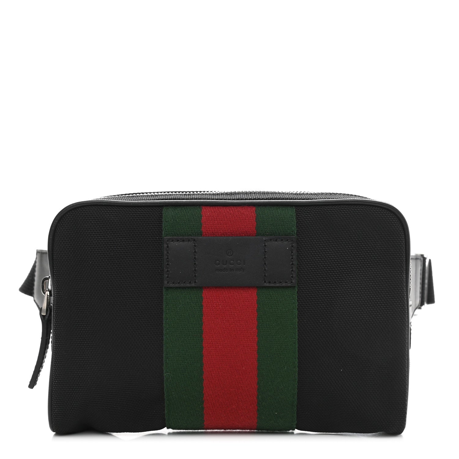 Gucci Canvas Web Slim Belt Bag Black 1 of 10