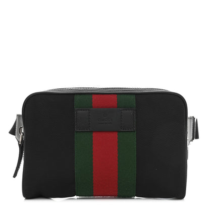 Gucci Canvas Web Slim Belt Bag Black 1 of 10