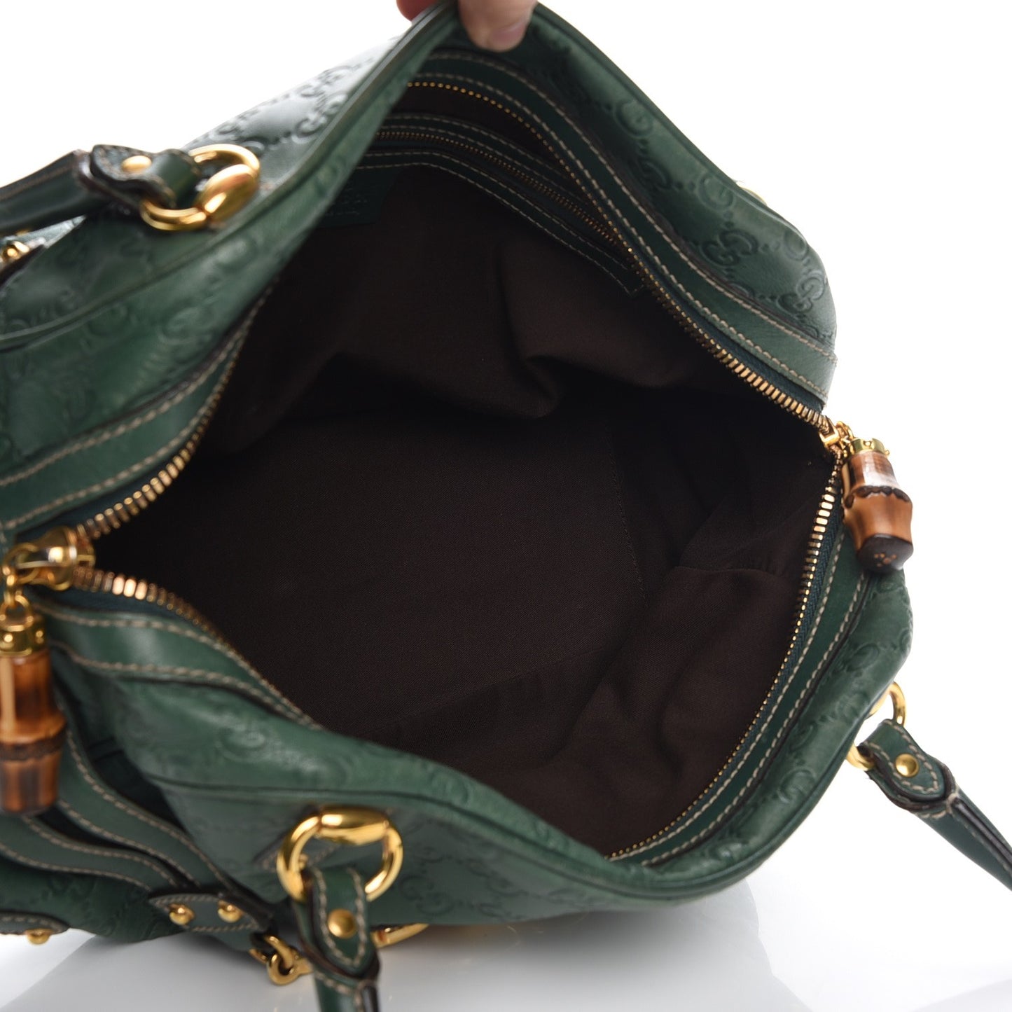 Calfskin Large Wave Boston Green