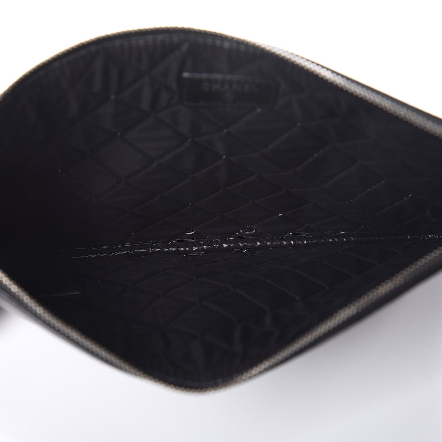 Caviar Studded Medium Deauville Pouch Black