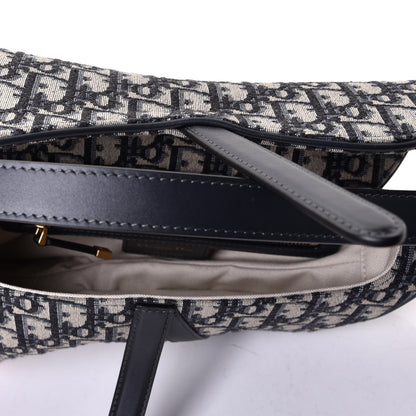 Christian Dior Oblique Saddle Bag Blue 4 of 6