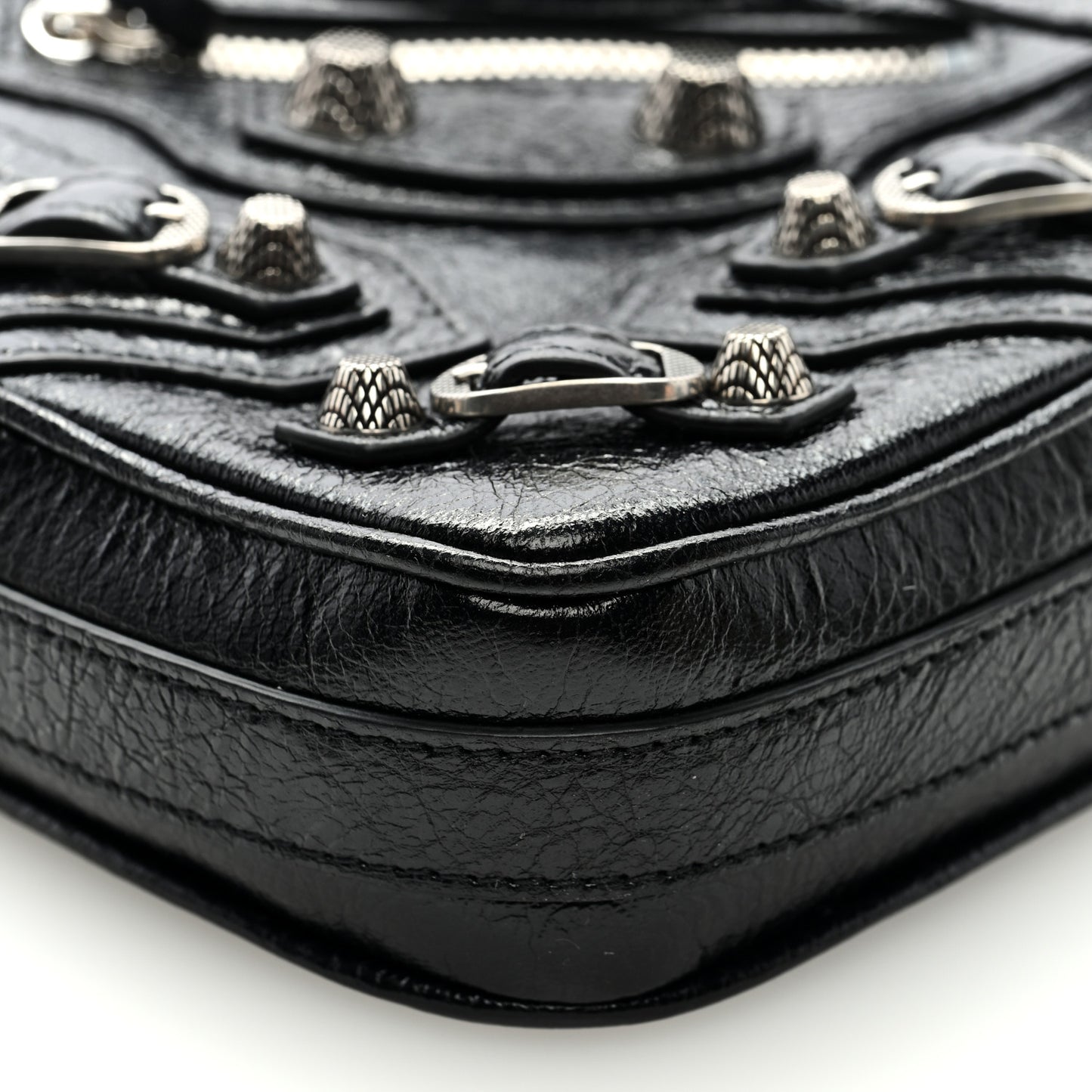 Agneau Arena Mini Le Cagole Heart Bag Black