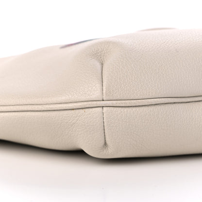 Gucci Grained Calfskin Logo Half Moon Hobo White 8 of 13