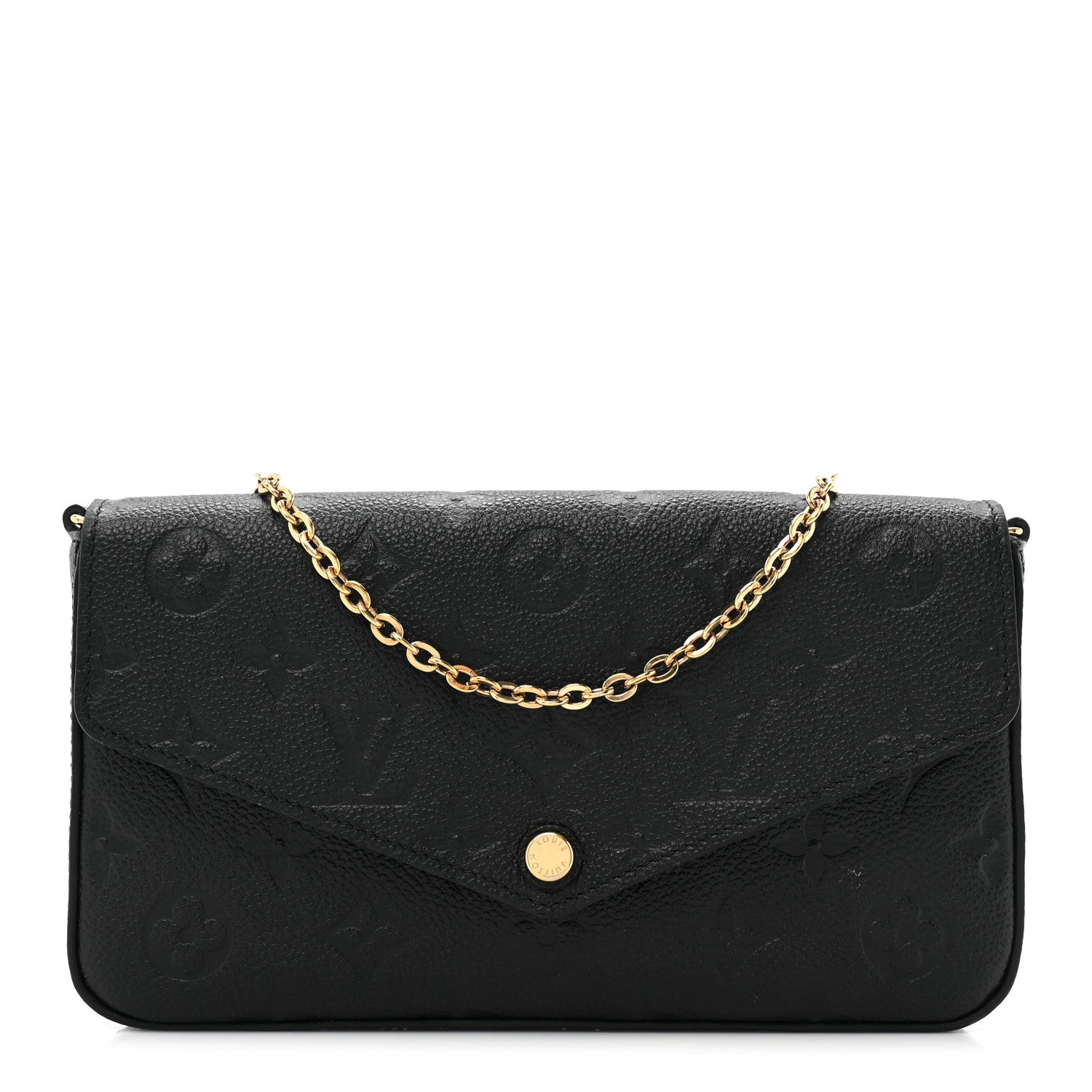Louis Vuitton Empreinte Pochette Felicie Chain Wallet Black 1 of 13