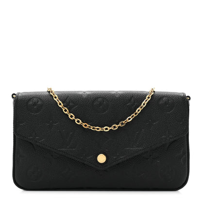 Louis Vuitton Empreinte Pochette Felicie Chain Wallet Black 1 of 13