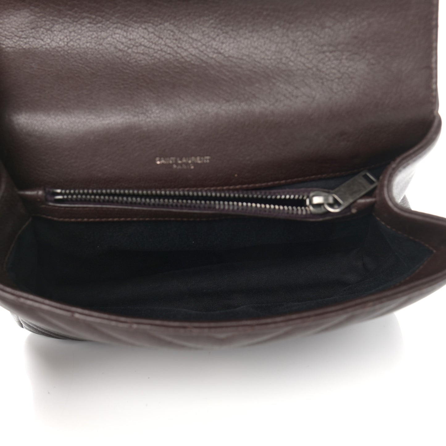 Calfskin Matelasse Chevron Monogram Medium College Bag Faggio